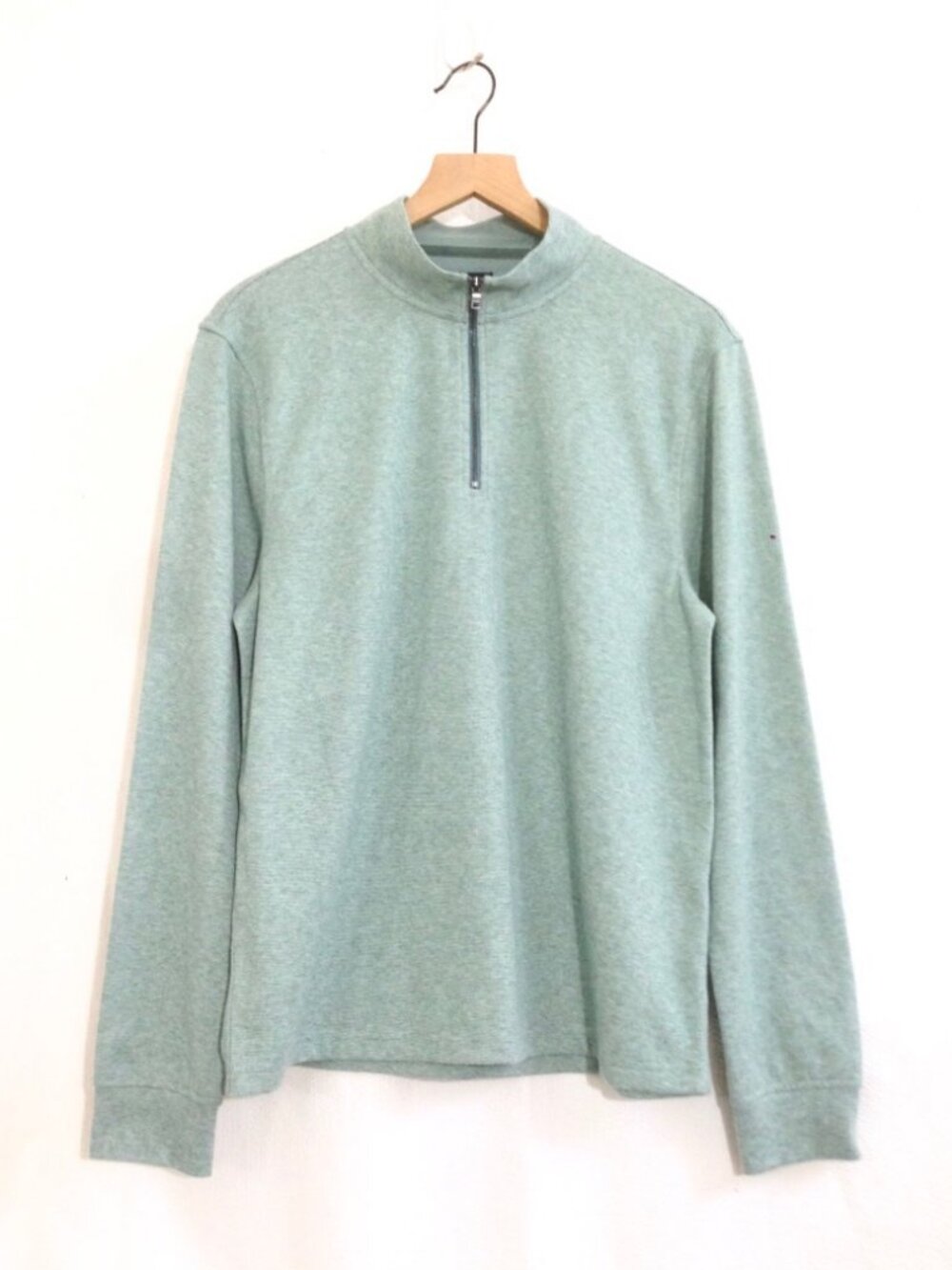 J.Crew Men’s Soft-knit, Half-zip Pullover Fall 26 Sample in Heather Teal-Med-NWT